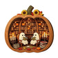 Halloween Wooden Pumpkin Tabletop Decor