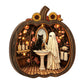 Halloween Wooden Pumpkin Tabletop Decor