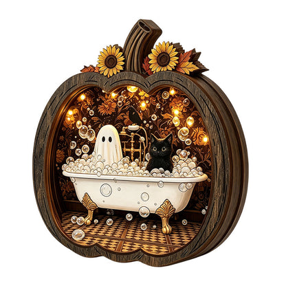 Halloween Wooden Pumpkin Tabletop Decor