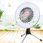 🏕️✨Portable Fan Light with 3 Speeds & LED Lantern