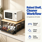 2-Tier Kitchen Microwave Stand with Slide-Out Storage Drawer