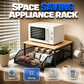 2-Tier Kitchen Microwave Stand with Slide-Out Storage Drawer