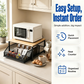 2-Tier Kitchen Microwave Stand with Slide-Out Storage Drawer