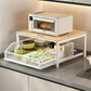 2-Tier Kitchen Microwave Stand with Slide-Out Storage Drawer