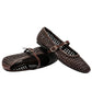 Women's Woven Ballet Flats Hollow Out Breathable Mary Jane Shoes