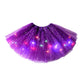 LED Light Up Sequin Tutu Skirt Star Mesh Princess Skirt for Girls and Adults