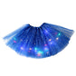 LED Light Up Sequin Tutu Skirt Star Mesh Princess Skirt for Girls and Adults