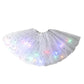 LED Light Up Sequin Tutu Skirt Star Mesh Princess Skirt for Girls and Adults