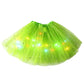 LED Light Up Sequin Tutu Skirt Star Mesh Princess Skirt for Girls and Adults