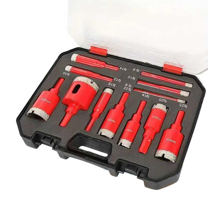 12-Piece Dry Diamond Tile Hole Saw Kit (6-35mm)