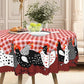 Red Plaid Rooster Tablecloth
