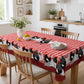 Red Plaid Rooster Tablecloth