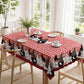 Red Plaid Rooster Tablecloth