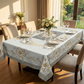 Elegant Waterproof Embossed Floral Tablecloth
