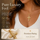 Women's Sparkling Twisted Knot Cross Pendant Necklace