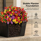 Outdoor Solar Garden Light with Planter Base