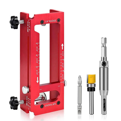 🔧Adjustable Door Hinge Mortise Jig Kit – Precision Routing, Quick Setup & Perfect for Carpenters, Joiners & DIY Home Renovations ✨