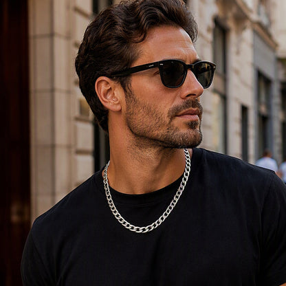 Silver Tone Stainless Steel Chain Necklace