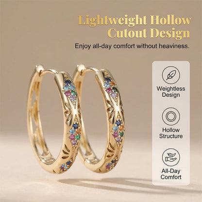 ✨Sparkling Zircon Hollow Hoop Earrings