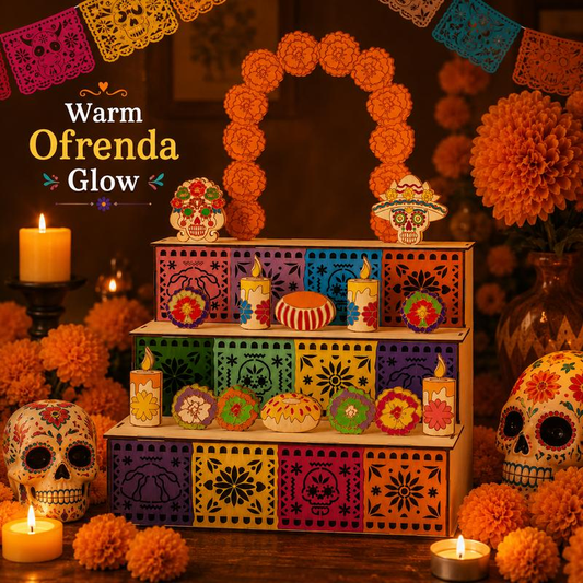 Day of the Dead Wooden 3-Tier sacrifice Display