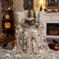 Halloween Ghost Print Cozy Throw Blanket