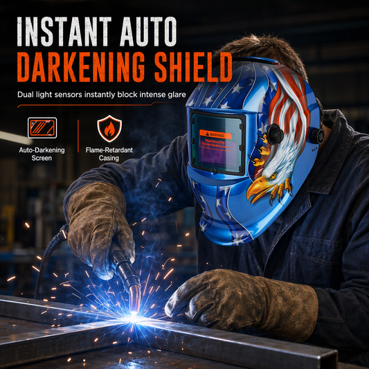 💥Auto‑Darkening Welding Helmet – Solar powered, for TIG/MIG & protective ✨