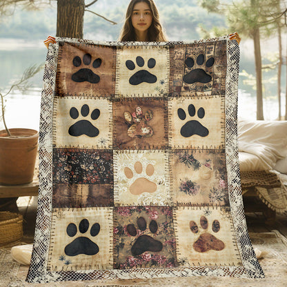 🐾Cute Paw Print Soft Flannel Blanket