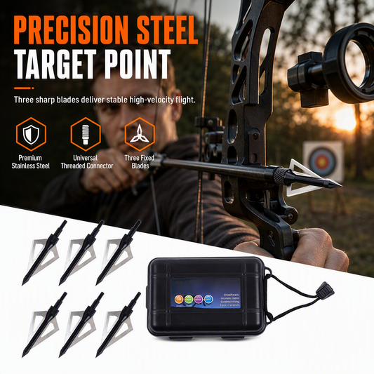 🏹6/12 Piece Emerald Archery Arrows Set with Storage Box Universal for Recurve and Compound Bows