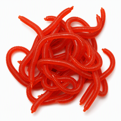 🎣Simulation Earthworm Soft Fishing Lures Shrimp Scented Artificial Worm Baits for Freshwater and Saltwater