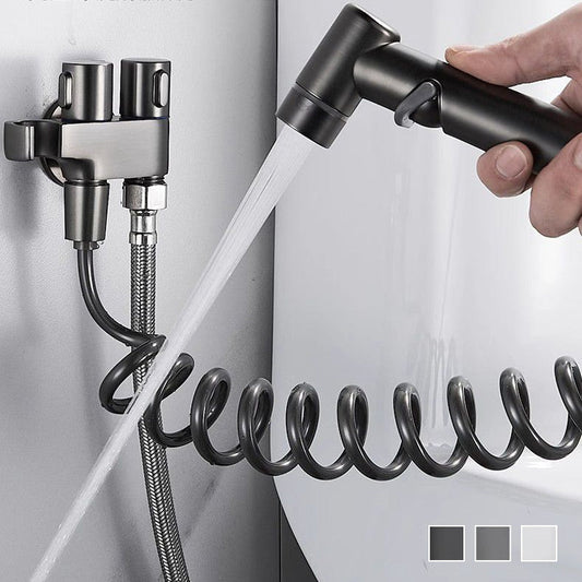 🚿1-In-2-Out Dual Control Valve & Bidet Sprayer Set