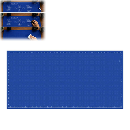 Writable Double-Sided Blueprint Desk Mat