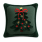 ⏳🔥LIMITED-TIME 50% OFF! ⏰Embroidered Christmas Tree Throw Pillow Cover with Bow (45x45cm) | Decorative Cushion Cover for Living Room Sofa🎄🧸