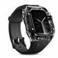 Integrated Smartwatch Band with Protective Case Color Blocking Translucent Sport Strap