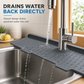 🧽 Silicone Faucet Splash Guard Mat — Drain Fast, Cuttable