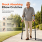 Folding Forearm Crutches Non Slip Elbow Crutches for Fracture Rehabilitation and Mobility Aid