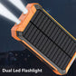 ⚡Portable Solar Power Bank – Solar Powered Charger with Dual LED Flashlights🔋