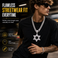 ✨Hip Hop Iced Out Rhinestone Hollow Star of David with 50cm Chain
