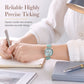 Simple Women's Quartz Watch with Leather Strap and Three-Eye Dial