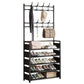 3-in-1 Entryway Coat Rack and Shoe Storage Organizer, 4 or 5 Tiers