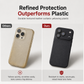 Solid Color Protective Shockproof Phone Case with Faux Leather Finish