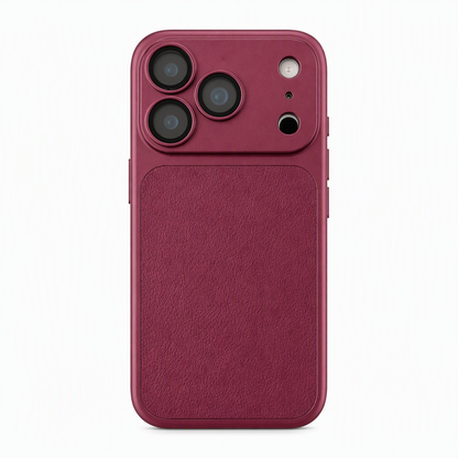 Solid Color Protective Shockproof Phone Case with Faux Leather Finish