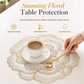 🍽️ LIMITED-TIME 50% OFF! 🌹 Nordic Style Metallic Peony PVC Placemat – Heat Resistant, Non-Slip & Waterproof ✨