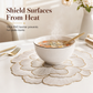 🍽️ LIMITED-TIME 50% OFF! 🌹 Nordic Style Metallic Peony PVC Placemat – Heat Resistant, Non-Slip & Waterproof ✨