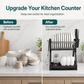 🍽️ ⚡ Multi-Layer Steel Dish Drying Rack – Vertical Storage, Drip Tray, Tool-Free Install ✨