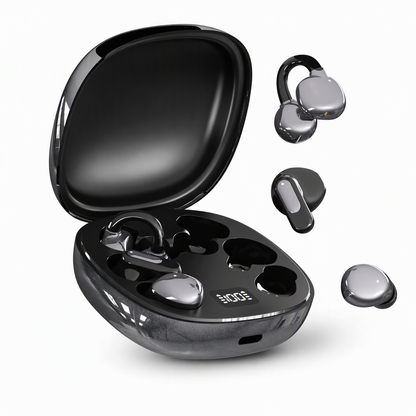 🎧 3-in-1 Bluetooth Earbuds: Sports Clip & Sleep Buds, Stable Fit, Comfortable, Long Battery