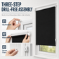 Total Blackout Roller Shades with UV Protection and Seamless Edges 130cm Height Black Window Blinds