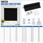 Total Blackout Roller Shades with UV Protection and Seamless Edges 130cm Height Black Window Blinds