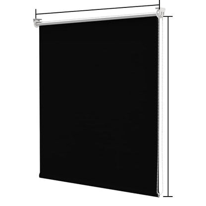 Total Blackout Roller Shades with UV Protection and Seamless Edges 130cm Height Black Window Blinds