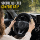 Sparkling Rhinestone Car Steering Wheel Cover Elastic Leather Wheel Protector with Crystals for Auto Interior