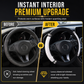 Sparkling Rhinestone Car Steering Wheel Cover Elastic Leather Wheel Protector with Crystals for Auto Interior